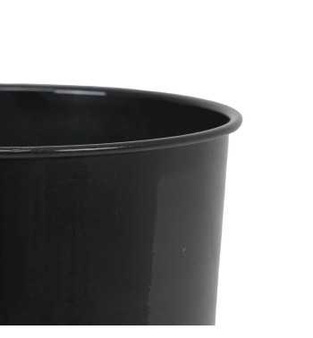 Vaso in Metallo Nero con Piedini e Foro di Scolo – 3 Misure Vaso in Metallo Nero con Piedini e Foro di Scolo – 3 Misure
