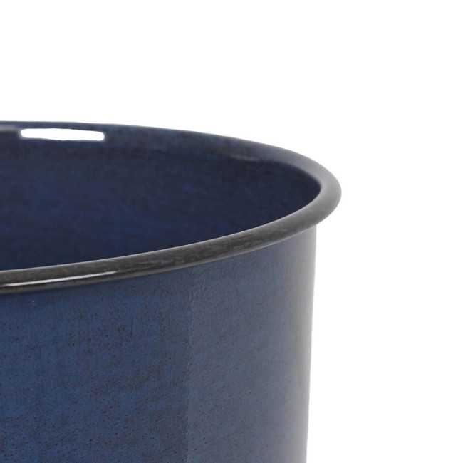 Vaso in Metallo Blu Elegante – 3 Misure