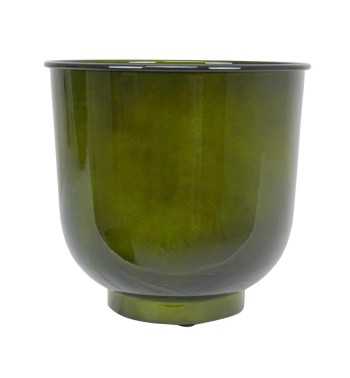 Vaso in Metallo Verde con Foro di Scolo e Piedini Antiscivolo – 3 Misure Vaso in Metallo Verde con Foro di Scolo e Piedini Antiscivolo – 3 Misure