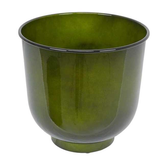 Vaso in Metallo Verde con Foro di Scolo e Piedini Antiscivolo – 3 Misure