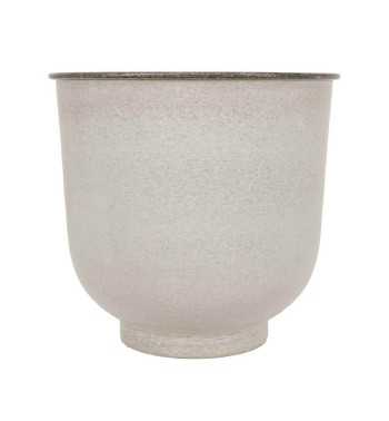 Vaso in Metallo Bianco Elegante con Piedini Antiscivolo - 3 Misure Vaso in Metallo Bianco Elegante con Piedini Antiscivolo - 3 Misure