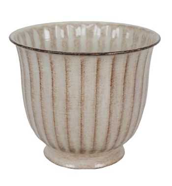 Vaso Decorativo in Metallo Beige - 3 Misure