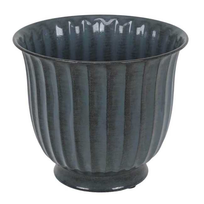 Vaso in Metallo Grigio Scuro Elegante - 3 Misure