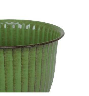 Vaso in Metallo Verde dal Design Moderno – 3 Misure