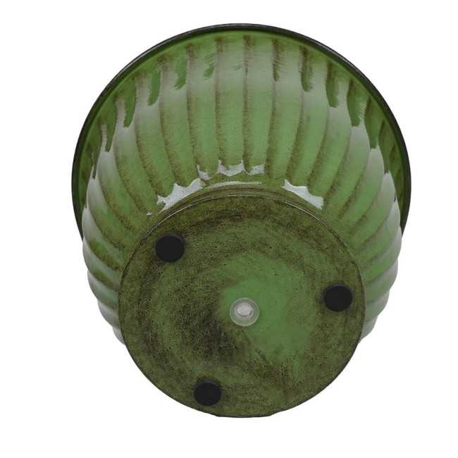 Vaso in Metallo Verde dal Design Moderno – 3 Misure