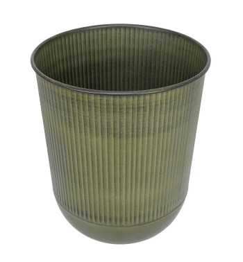 Vaso Elegante in Metallo Verde Effetto Pietra - D.40xH.50 cm Vaso Elegante in Metallo Verde Effetto Pietra - D.40xH.50 cm