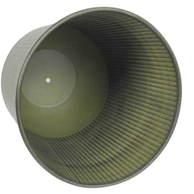 Vaso Elegante in Metallo Verde Effetto Pietra - D.40xH.50 cm