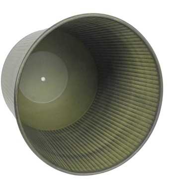 Vaso Elegante in Metallo Verde Effetto Pietra - D.40xH.50 cm Vaso Elegante in Metallo Verde Effetto Pietra - D.40xH.50 cm