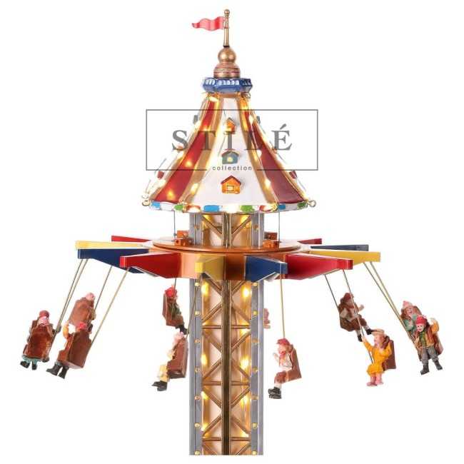 Flying Chairs, Giostra Natalizia con Movimento, Luci e Musica - Stilè Collection