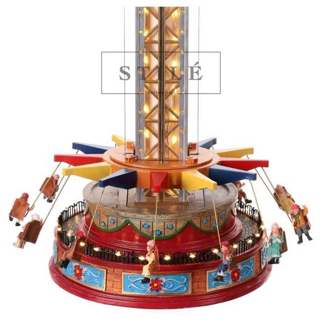 Flying Chairs, Giostra Natalizia con Movimento, Luci e Musica - Stilè Collection