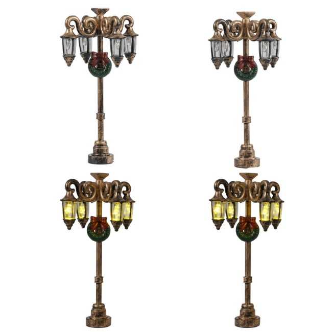 Lanterne Natalizie Led in Miniatura per Villaggi, Set da 2 - Stilè Collection