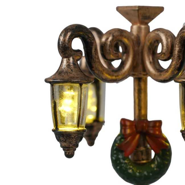 Lanterne Natalizie Led in Miniatura per Villaggi, Set da 2 - Stilè Collection