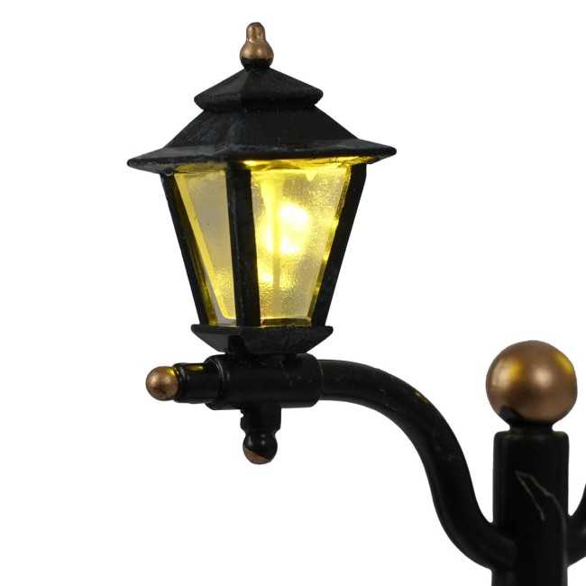 Lanterne Natalizie per Villaggi in Miniatura con Illuminazione LED, Set da 2 - Stilè Collection