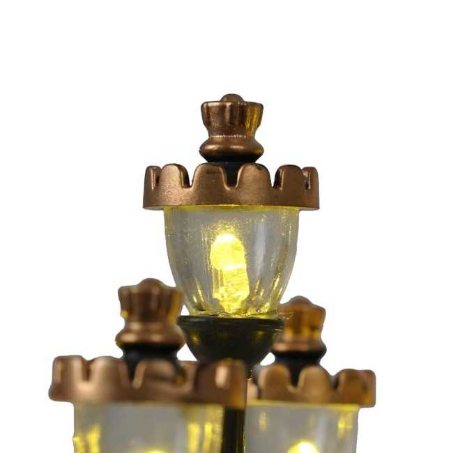 Lanterne Natalizie con LED per Villaggi in Miniatura, Set da 2 - Stilè Collection