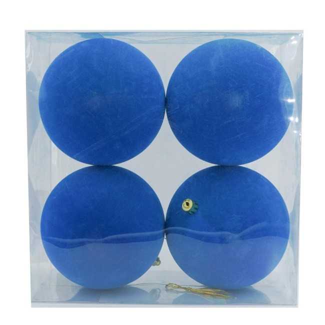 Palle Natalizie in Velluto D.12 cm - Vari Colori