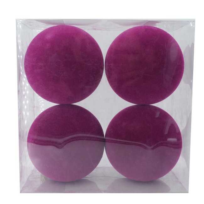 Palle Natalizie in Velluto D.12 cm - Vari Colori