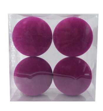 Palle Natalizie in Velluto D.12 cm - Vari Colori