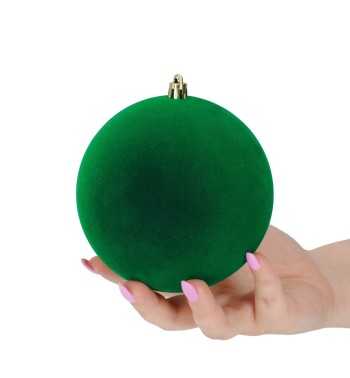 Palle Natalizie in Velluto D.12 cm - Vari Colori