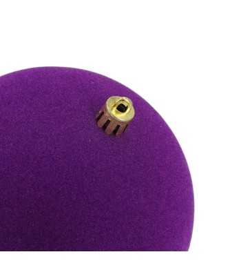 Palle Natalizie in Velluto D.12 cm - Vari Colori