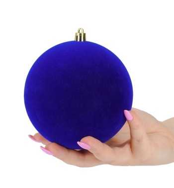 Palle Natalizie in Velluto D.12 cm - Vari Colori