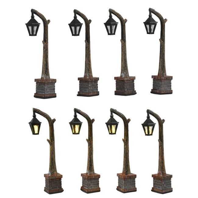 Lanterne Rustiche Illuminanti per Villaggi Natalizi, Set da 4 - Stilè Collection