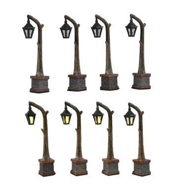 Lanterne Rustiche Illuminanti per Villaggi Natalizi, Set da 4 - Stilè Collection