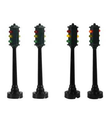 Semafori in Miniatura per Villaggi Natalizi, Set da 2 - Stilè Collection