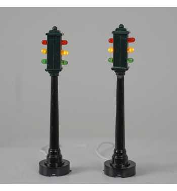Semafori in Miniatura per Villaggi Natalizi, Set da 2 - Stilè Collection