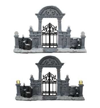 Cancello Luminoso per Villaggi Natalizi in Miniatura - Collezione Stilè