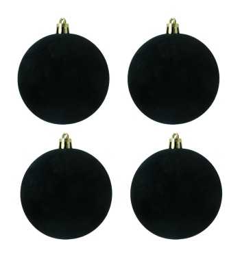 Palle Natalizie in Velluto D.12 cm - Vari Colori