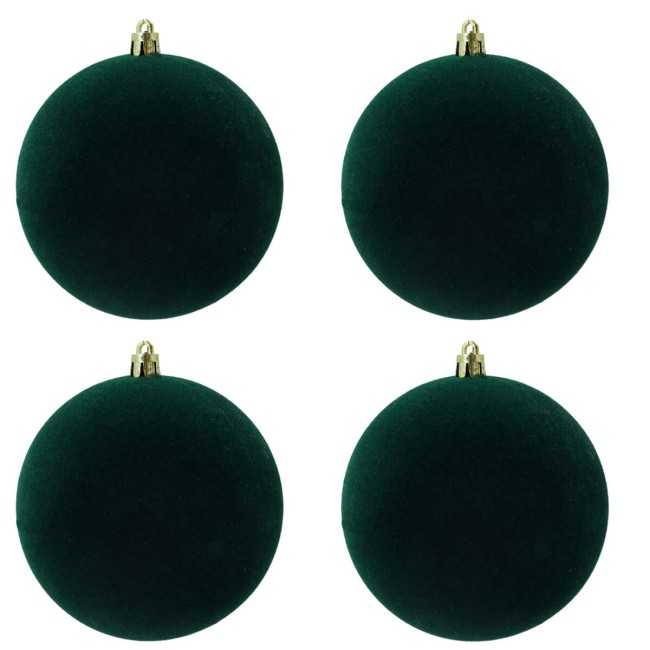 Palle Natalizie in Velluto D.12 cm - Vari Colori