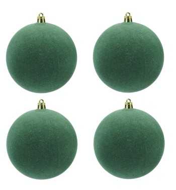 Palle Natalizie in Velluto D.12 cm - Vari Colori