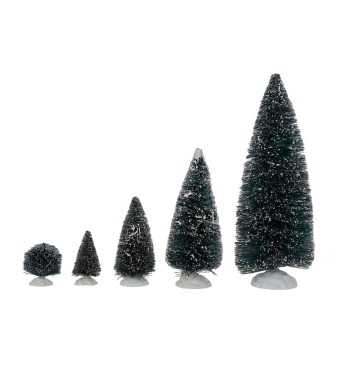 Alberelli Natalizi per Villaggi in Miniatura, Set da 19  – Stilè Collection