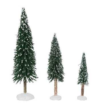 Alberelli Innevati per Villaggi in Miniatura, Set da 16 - Stilè Collection