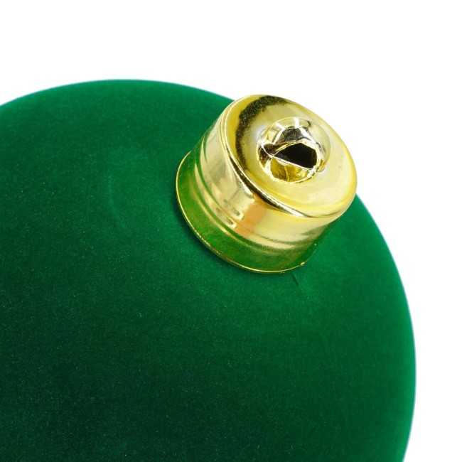 Palla di Natale in Plastica e Velluto D.25 cm Conf. 1 Pz