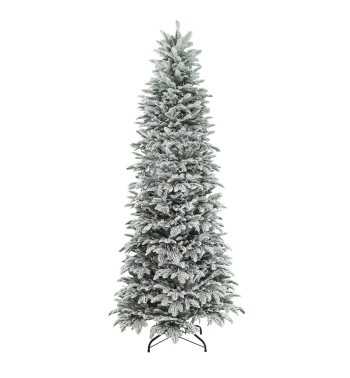 Albero di Natale Slim Innevato con Luci Led Integrate H.180/240 cm - Aspen Lux Snow
