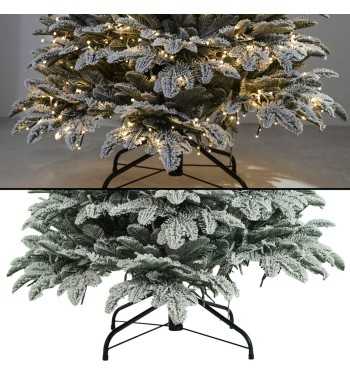 Albero di Natale Slim Innevato con Luci Led Integrate H.180/240 cm - Aspen Lux Snow