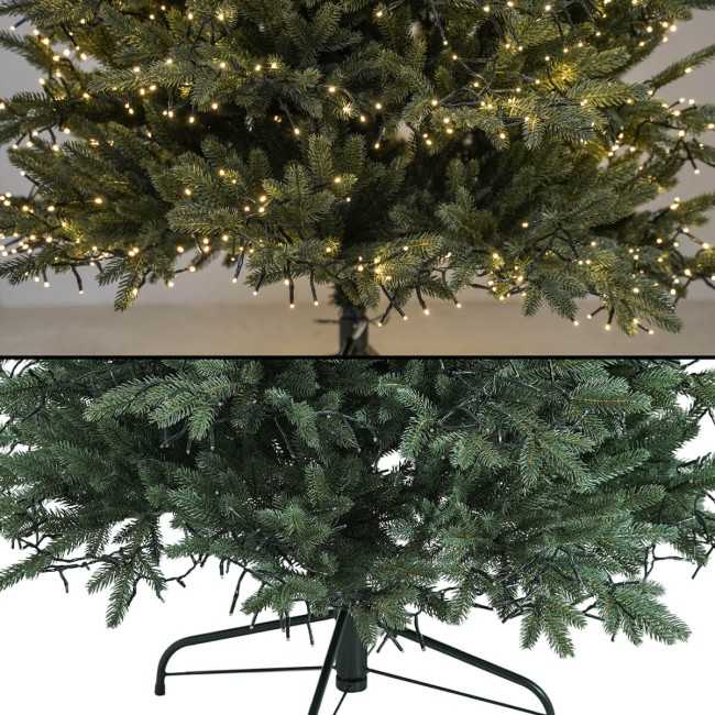 Albero di Natale Slim Verde con Luci Integrate H.180/240 cm - Deluxe Slim Led