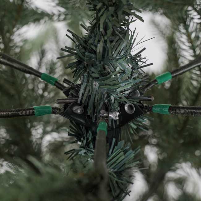 Albero di Natale Abete Verde Chiaro in Pe H.180/240 cm Apertura ad Ombrello - Deluxe Green Slim