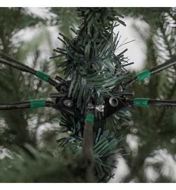 Albero di Natale Abete Verde Chiaro in Pe H.180/240 cm Apertura ad Ombrello - Deluxe Green Slim Albero di Natale Abete Verde Chiaro in Pe H.180/240 cm Apertura ad Ombrello - Deluxe Green Slim