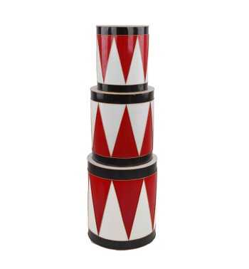 Set 3 Tamburi Natalizi in Metallo