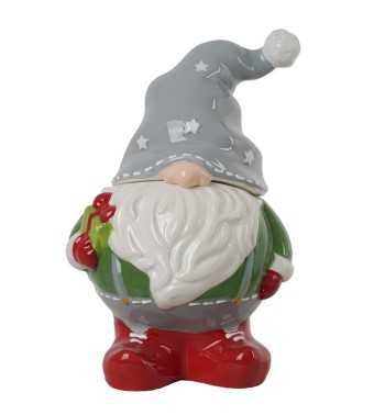 Porta Biscotti Natalizio in Ceramica H.30,5 cm