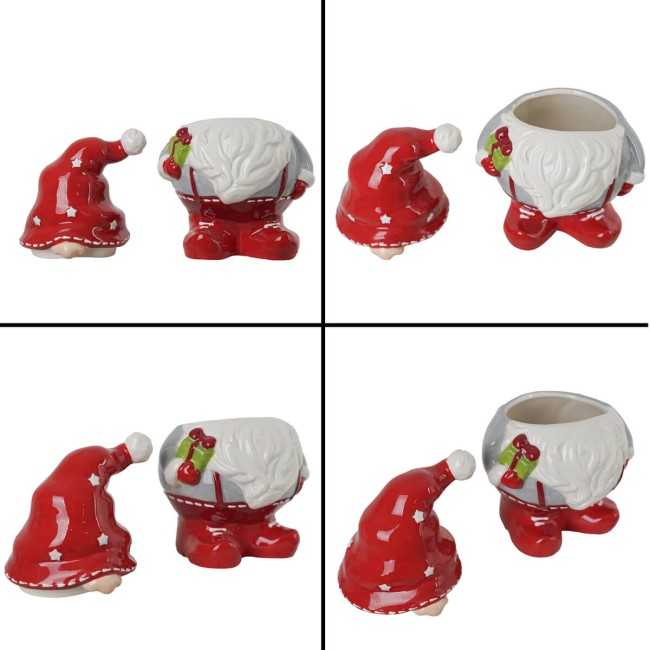 Porta Biscotti Natalizio in Ceramica H.30,5 cm