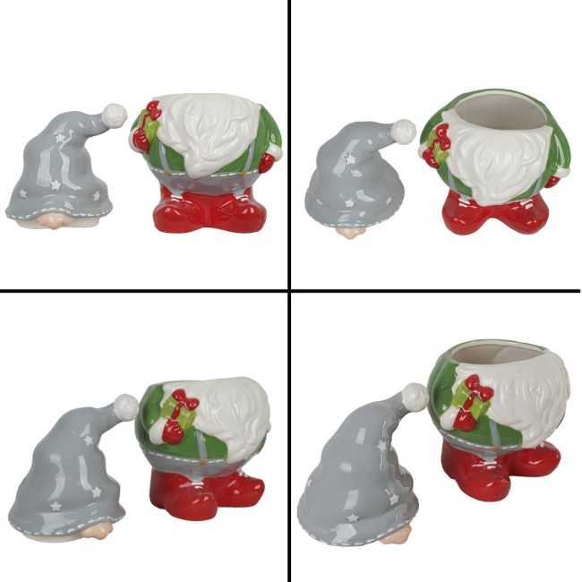 Porta Biscotti Natalizio in Ceramica H.30,5 cm