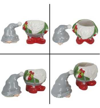 Porta Biscotti Natalizio in Ceramica H.30,5 cm