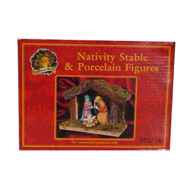 Presepe con Natività in Porcellana 17x7xH.13 cm