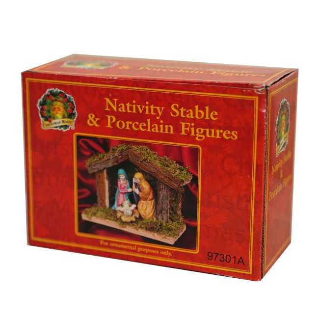 Presepe con Natività in Porcellana 17x7xH.13 cm