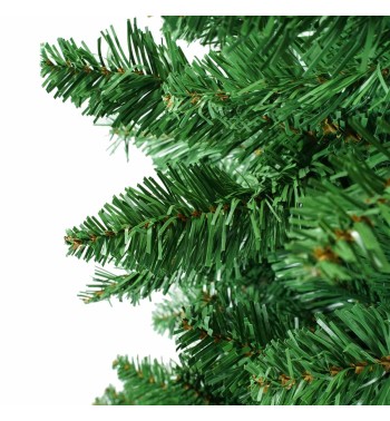 Albero di Natale Abete Verde in Pvc H.180/240 cm Apertura ad Ombrello | Albero Realistico Artificiale