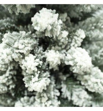 Albero di Natale Slim Innevato in Pvc H.180/240 cm Apertura ad Ombrello | Albero Realistico Artificiale