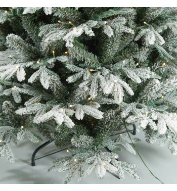 Albero di Natale Innevato con Led in Pe+Pvc H.180/240 cm Apertura ad Ombrello | Albero Realistico Artificiale con Luci Led Albero di Natale Innevato con Led in Pe+Pvc H.180/240 cm Apertura ad Ombrello | Albero Realistico Artificiale con Luci Led